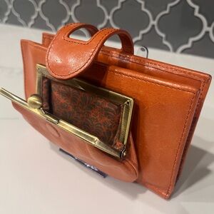 Orange HOBO Vegan Leather Women's Wallet